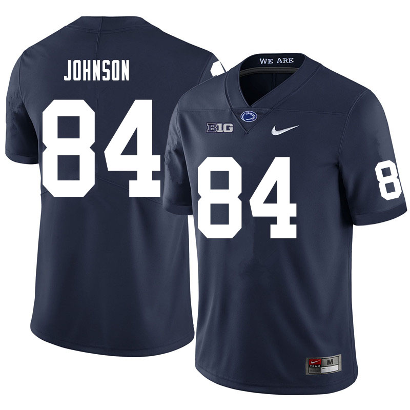 Men #84 Theo Johnson Penn State Nittany Lions College Football Jerseys Sale-Navy